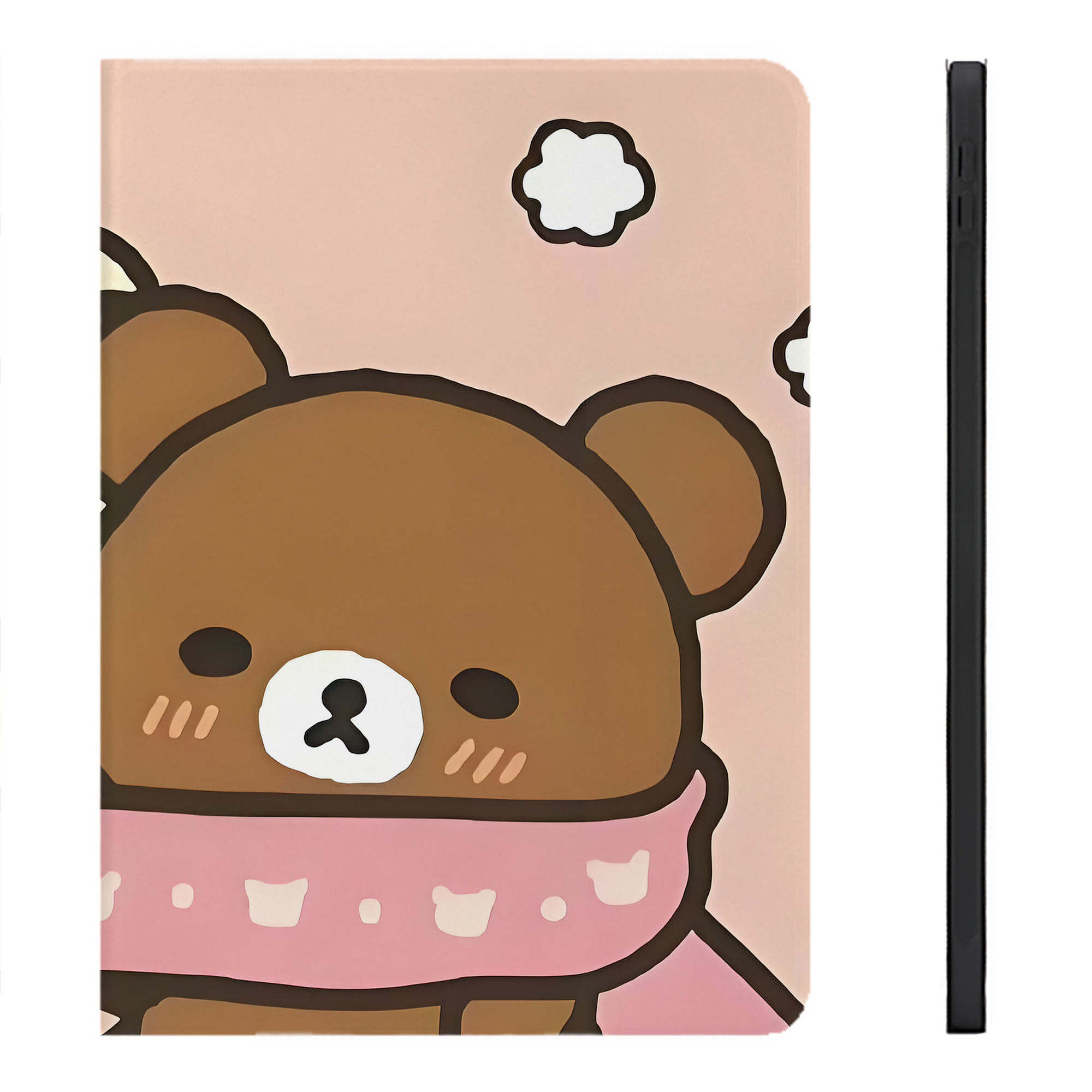 （画像用） リラックマ リラックマ キイロイトリ Rilakkuma Korilakkuma Kiiroitori IPadケース ペンホルダー付き ブックスタイルデザイン